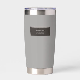 Serious Classic Minimal Simple Grey Thermobecher