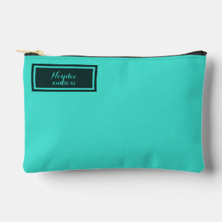 Serious Classic Minimal Simple Turquoise Zubehörtasche