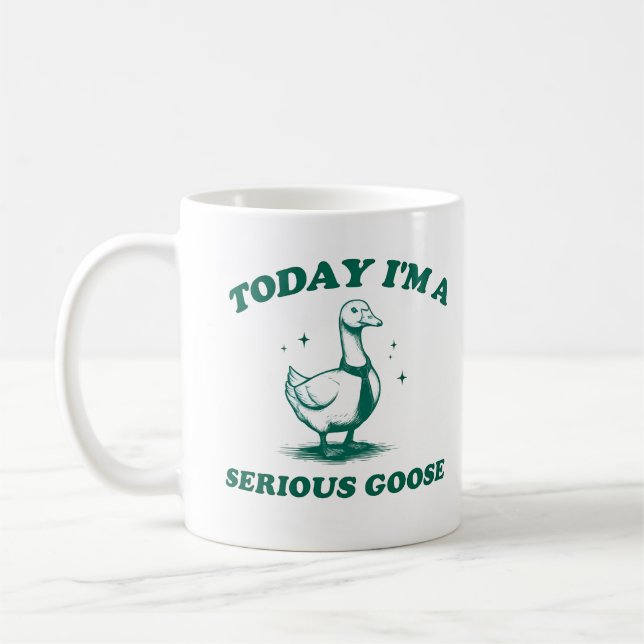 Serious Goose Meme Mug Funny Ironic Gift Meme Love Kaffeetasse (Links)