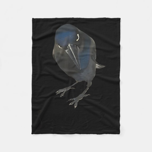 Seriously Funny Crow Sarcastic Quote  Fleecedecke (Vorderseite)