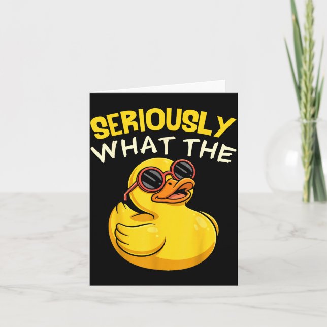 Seriously What The Funny Duck For Men Women Cool A Karte (Vorderseite)