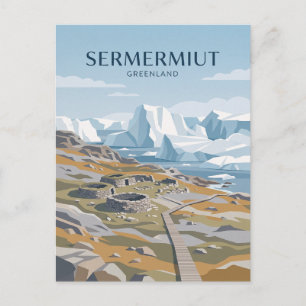 Sermermiut Antike Siedlung Grönland Postkarte