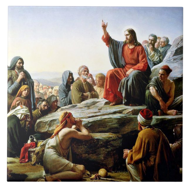 Sermon auf dem Berg Fliese (Vorderseite)