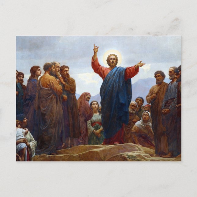 Sermon auf dem Berg Postkarte (Vorderseite)