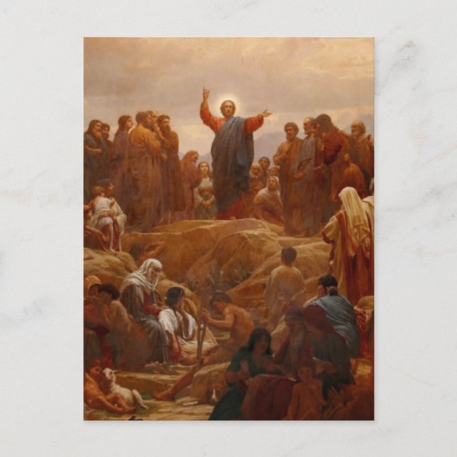 Sermon auf dem Berg Postkarte (Vorderseite)