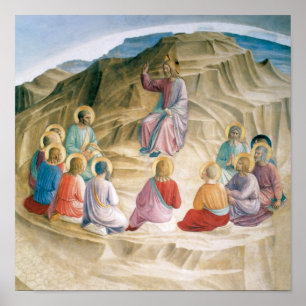 Sermon auf dem Berg Vintage religiöse Poster