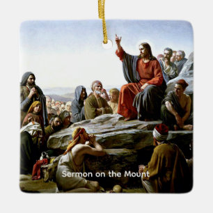 Sermon auf dem Berg von Carl Bloch Keramikornament
