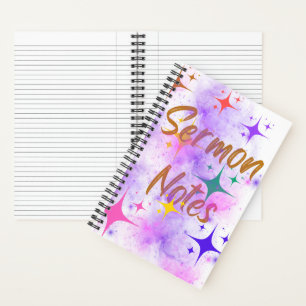 Sermon Notes A5 farbiges spiralgebundenes Notebook Notizbuch