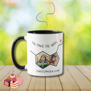 Serotonin Glücksformel Benutzerdefiniertes Foto un Tasse