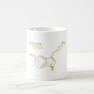 Serotonin Hormone Strukturchemische Formel Gold Kaffeetasse