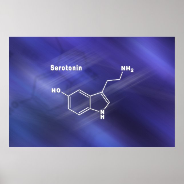 Serotonin Hormone Strukturchemische Formel Poster (Vorne)