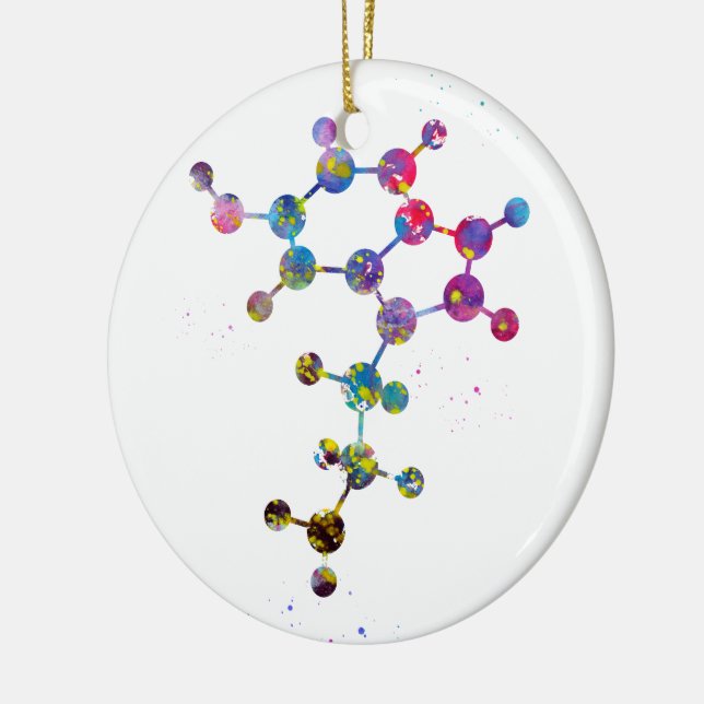 Serotonin Molecule Keramik Ornament (Links)