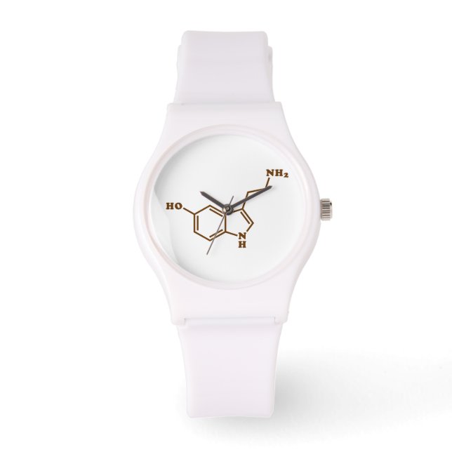 Serotonin Molekulare Chemische Formel Armbanduhr (Vorderseite)