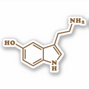 Serotonin Molekulare Chemische Formel Aufkleber