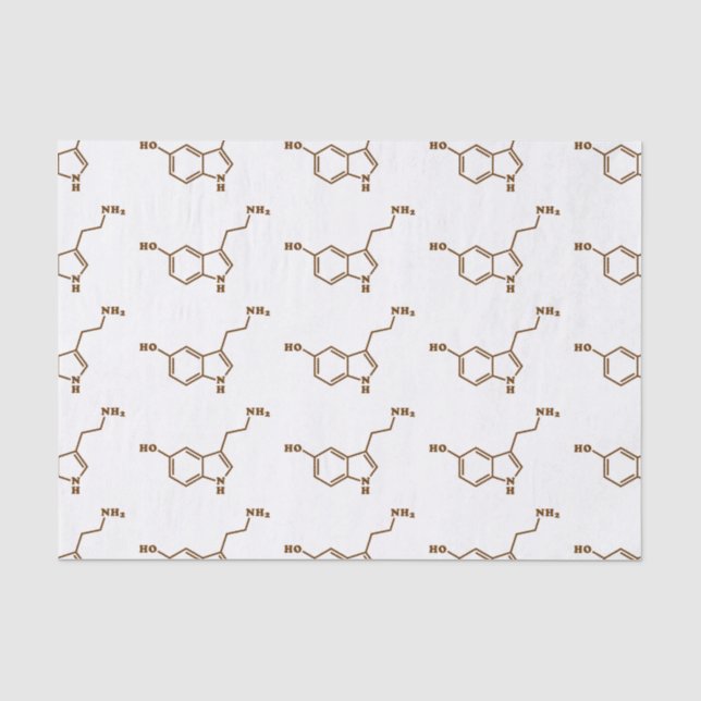 Serotonin-molekulare chemische Formel Seidenpapier (Vorderseite)