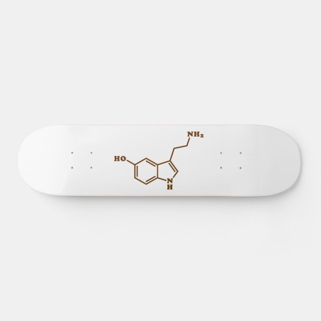 Serotonin Molekulare Chemische Formel Skateboard (Horizontal)
