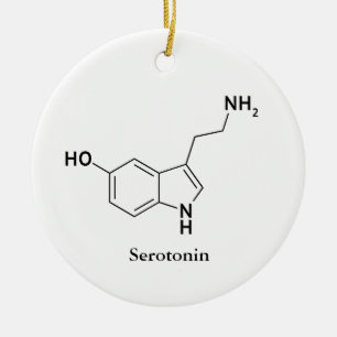 Serotonin Molekulare Strukturchemie Keramik Ornament