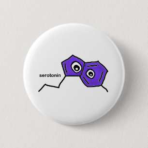 Serotonin Neurotransmitter Button