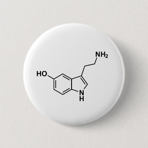 Serotonin-Symbol für chemische Formel Button