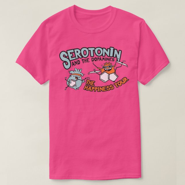 Serotonin und Dopamine  T-Shirt (Design vorne)