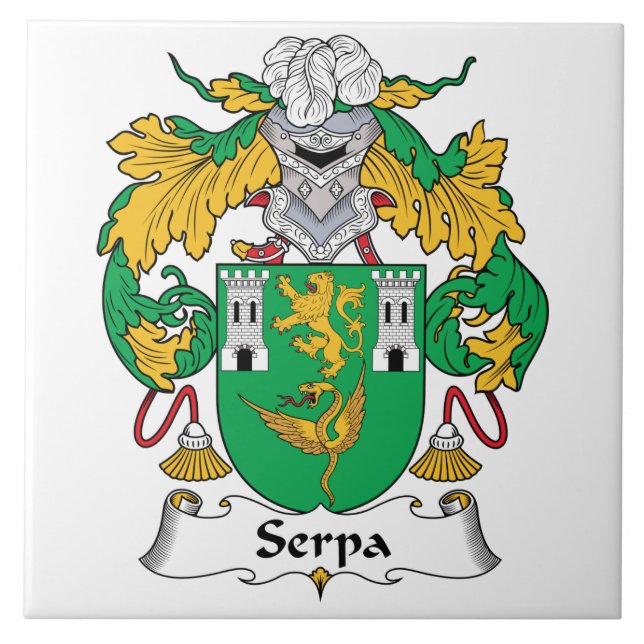 Serpa Familienwappen Fliese (Vorderseite)