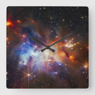 Serpens-Nebel Quadratische Wanduhr