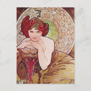 Serpent Art Nouveau Postkarte