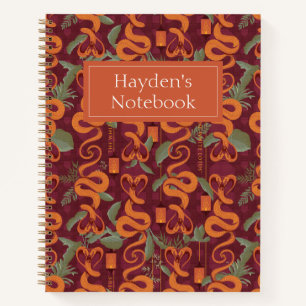 Serpent Luxe Muster - Der weiße Lotus Notizbuch