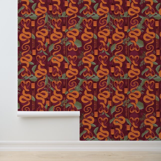 Serpent Luxe Muster - Der weiße Lotus Tapete (Anwendung)