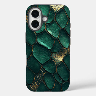Serpent Luxe Snakeskin Handy Case iPhone 16 Hülle