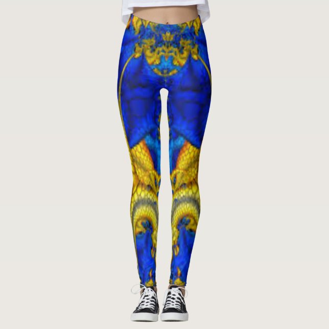 Serpentine Sapphire Blue Avatar Leggings (Vorderseite)