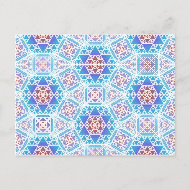 Serpienski Clockwork Las any Color Postcard Postkarte (Vorderseite)