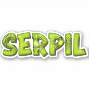 Serpil Name Kiwi Design Aufkleber Sticker