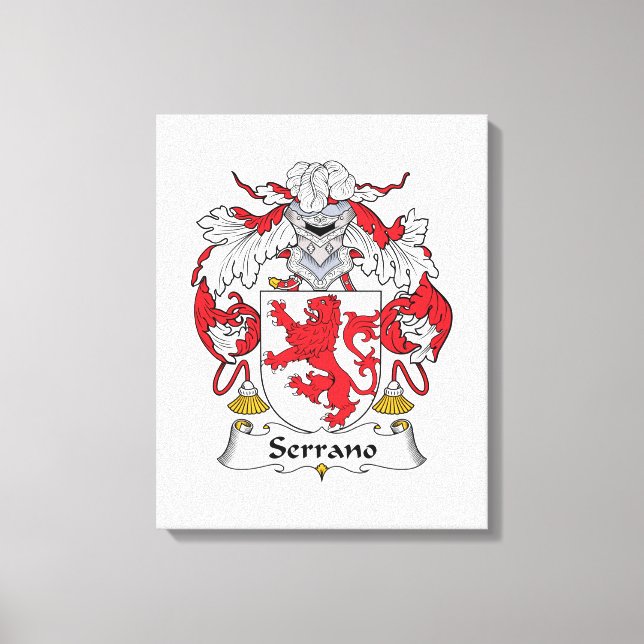 Serrano Familienwappen Leinwanddruck (Vorderseite)