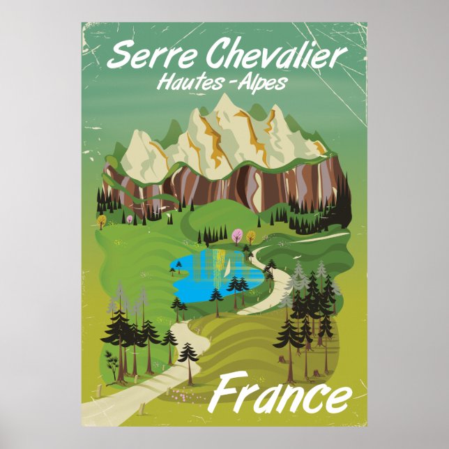 Serre Chevalier, Frankreich, Skiposter Poster (Vorne)