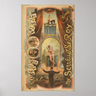 Servais Le Roy Magician Illusion VAUDEVILLE Poster
