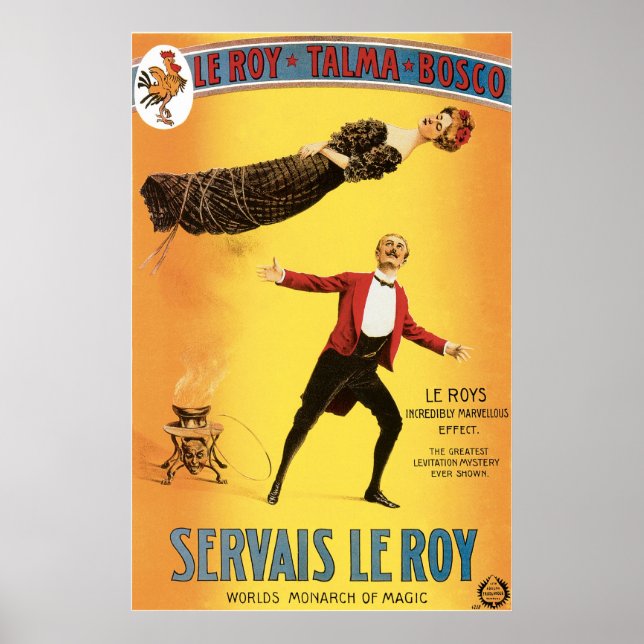 Servais Le Roy ~ Vintager Monarch of Magic Act Poster (Vorne)