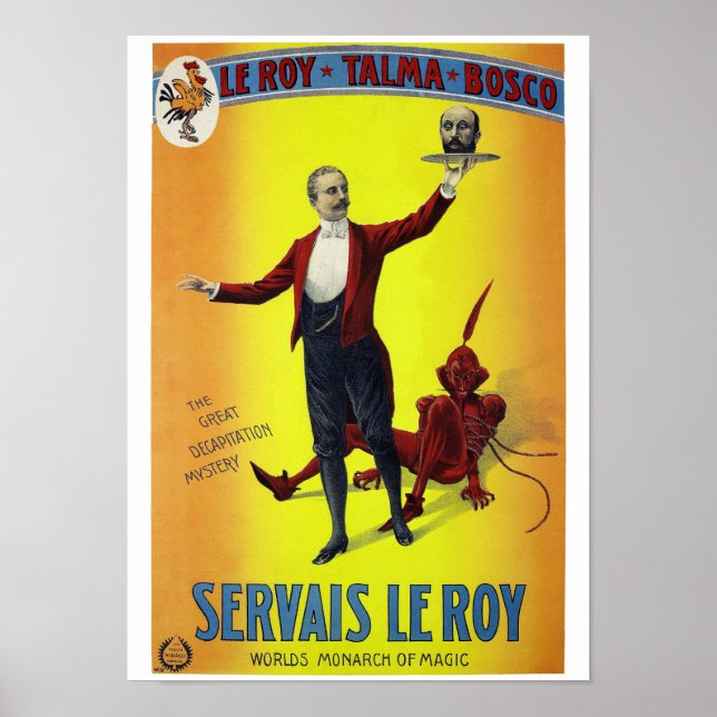 Servais Leroy Vintag Magician Poster (Vorne)