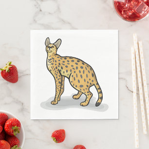 Serval Animal Napkins Serviette