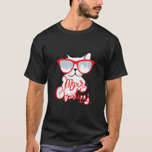 Serval Cat Xmas Tree Frohe Weihnachtskatzenmaske T-Shirt