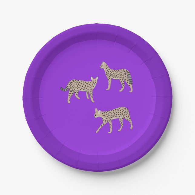 Serval Cats  Pappteller (Vorderseite)