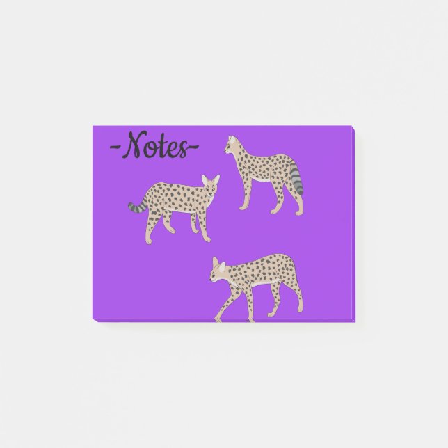 Serval Cats  Post-it Klebezettel (Vorderseite)