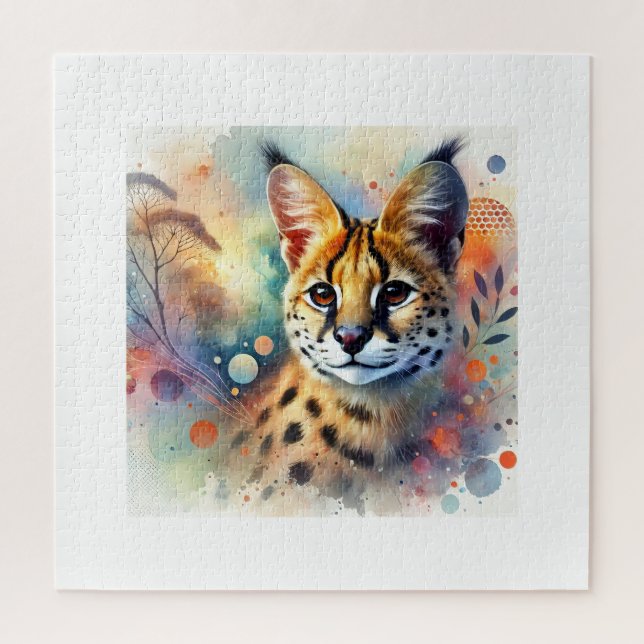 Serval Majesty 020924AREF115 - Watercolor Puzzle (Vertikal)