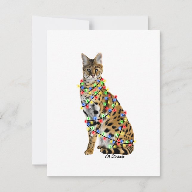 Serval - Urlaubskarte Feiertagskarte (Vorderseite)