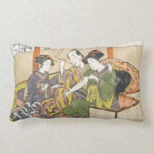 Servant, der Arzneimittel auf Geishas Arm ukiyo-e  Lendenkissen