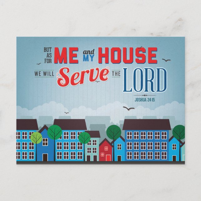 Serve the Lord Mousepad - Joshua 24:15 Bibelverse Postkarte (Vorderseite)