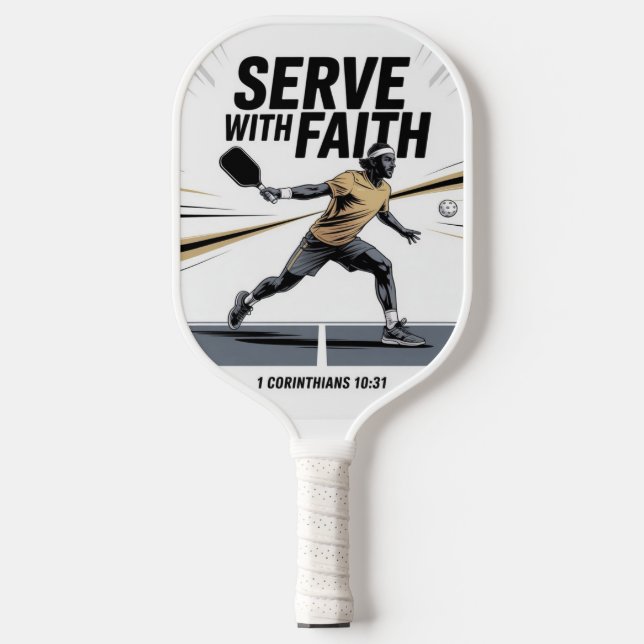 Serve With Faith Christian Pickleball Paddle (Vorderseite)