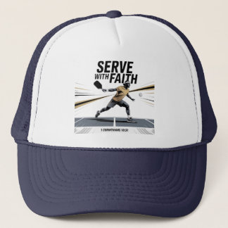 Serve With Faith Christian Pickleball  Truckerkappe