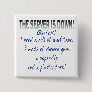 Server ist unten button