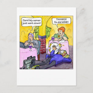 Server runter! postkarte